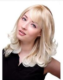 Wig Natural Light Blonde Curl Hair Wigs 45cm