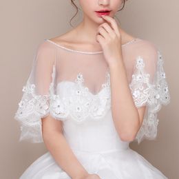 Sexy Summer Bridal Bolero Soft Tulle with Applique Free Size Wedding Accessories Bridal Wraps Wedding Accessories