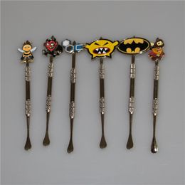 Cartoon Metal Dabber tools glass bongs tool dab oil rigs smoking accessories for glass water pipe