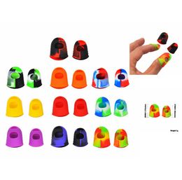 -DHL Neue Silikon Finger Sleeve Set Gummi Finger Abdeckkappen Anti Hochtemperatur Kombination Zeigefinger und Daumen Protektoren Rauchen