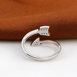 Shuangshuo 2017 New Arrival Fashion Silver Plated Arrow Crystal Rings For Women Adjustable Engagement Ring Arrow Women