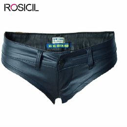 New Arrival Women Sexy Boyfriend Girl Low Waist Black Leather PU Mini Club Shorts High Quality Female Casual Pants Shorts