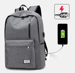 DHL30pcs Backpack Bags Women Nylon Large Capacity Multi - Function Charge Travel Security Bag Anti-Theft USB Charging