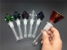 High quality 14mm 18mm glass Downstem for Beaker Bongs Down Stems Water Pipes Smoking Accessory with bowl