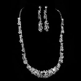 Classic bride necklace set Jewellery diamond necklace earrings two set