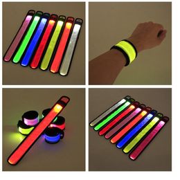 Magic Nylon LED Sports Slap Wrist Strap Bands Flare Strap For Party Concert Wristband Light Flash Bracelet Glowing Armband