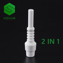 Ceramic Tip 2 IN 1NC Ceramic Nail Food Grade 18mm 14mm Male Replacement For Nector Collector Kits Ceramic Nails