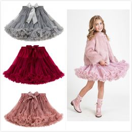 New INS Girls Pretty Yarn Polka TUTU Skirt Princess Party Skirt Puff Skirt Baby Infant Pettiskirt 13 colors Toddler Skirts