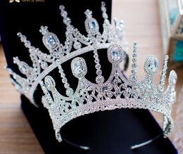 Crown jewelry, bride, artificial zircon, white princess, air crown wedding dress.