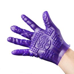 New Sex Toy Masturbation Glove Adult Game Product Fetish SM Game Aid Sextoy for Couples Women Boobs Vagina Man Body Stimulator Y18100802