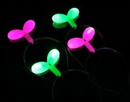 Glowing Led light up sapling headband cute kids women Christmas birthday festive party hair sticks rave headwear pink green festive supplies