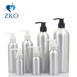 Hot! Low price 1 pcs 30ml-500ml Aluminum bottle, 24/410 cosmetics hand lotion pump, shampoo lotion pump free shipping