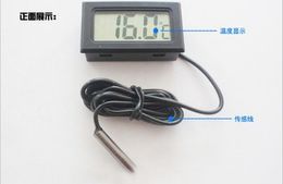 200pcs Digital LCD Screen Thermometer Refrigerator Fridge Freezer Aquarium FISH TANK Temperature -50~110C GT Black white Color lin2436