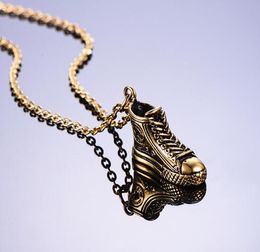 new Korean creative men's canvas shoes stainless steel necklace retro hip hop titanium pendant jewelry fashion hit popular