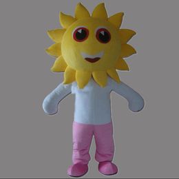 2018 Discount factory sale Sun Flower Adult Size Mascot Sunflower Costume Fancy Birthday Party Dress Halloween Carnivals Costumes