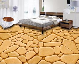 custom 3d flooring HD cobblestone wallpaper for kitchen 3d stereoscopic video vinyl flooring adhesives photo wallpape