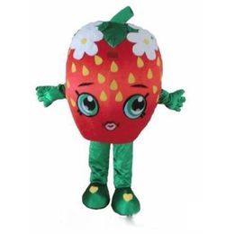 2018 Discount factory sale Halloween Strawberry Mascot Costume Outfit Birthday Party Fancy Dress