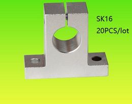 20pcs/lot SK16 SH16A 16mm linear rail support linear rail shaft bearing linear rail rod support support for cnc router 3d printer parts