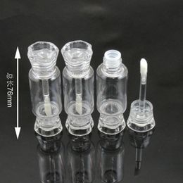 Empty Gloss Tubes With Brush 13ml Plastic Cute Candy Shape Lip Gloss Tubes Cosmetic Sample Container fast shipping F20172861