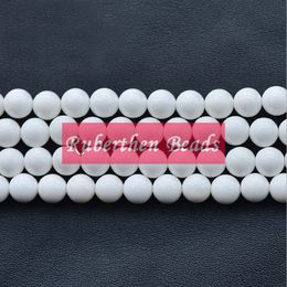 NB0002 Natural Stone White DIY Bracelet Beads High Quality Loose Stone 8 mm Round Stone Beads for Make Jewellery Free Shipping