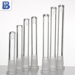 DHL Manufacturer Glass Downstem 14-18 female Glass Bong Accessory Downstem with 6 cuts DropdownN 8 Sizes in Different Length