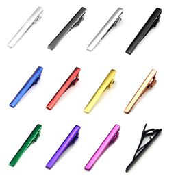 New Candy Colour Simple Tie Clips Skinny Business Suits Tie Bars Fashion Jewellery for Men Drop Shipping