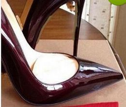 Top Quality 2018 Women Shoes Red Bottoms High Designer Heels Sexy Pointed Toe Red Sole 8Cm 10Cm 12Cm Pumps Wedding Dress Womans Shoes Nude Black Shiny 8503 4119