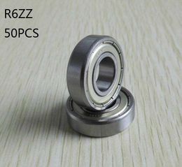 50pcs/lot R6ZZ Shielded bearing 3/8" x 7/8"x 9/32" inch R6-2Z R6Z R6-ZZ miniature ball bearings 9.525*22.225*7.144 mm