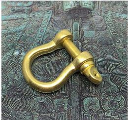 DIY Brass Hook Vintage Key Ring Creative Hooves Shape Buckle EDC Outdoor Tools