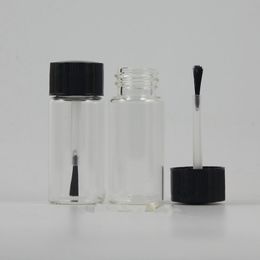 10ml Empty clear amber glass bottle 1/3oz essential oil container with brush cap fast shipping F1081