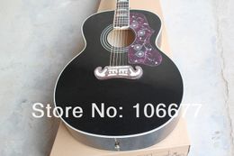 High quality Factory Guitar G SJ200 Rosewood Fretboard Black Acoustic Guitar Natural Colour