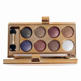 DROP ship LAMEILA Shimmer Eye Shadow Palette Waterproof Long Lasting 8 Color Pigmented Warm Glitter Eyeshadow Palette 12pcs/lot