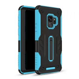 For Iphone X 7 7 plus 6 6 plus LG K10 2017 Stylo 3 Back Cover with kickstand TPU PC case Oppbag