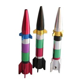 Creative Color rocket modeling large size missile metal pipe removable portable smoking set