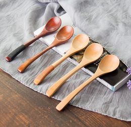 13*3cm High Quality Wooden Spoons Tea coffee Milk Honey Tableware Kitchen Accessories Cooking Sugar Salt Small Spoons SN1904