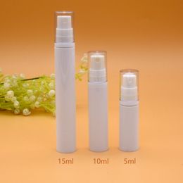 5ML 10ML 15ML White Bottle with Spray Bottle, Cosmetic Essence Packaging Bottle With Transparent Cap fast shipping F965