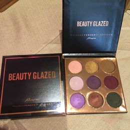 Beauty Glazed 9 Colours Matte Shimmer Long Lasting Purple Colour Eyeshadow Palette Makeup Burgundy Eye Shadow Pallete Cosmetics