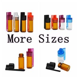 Colorful Snuff Spoon Glass Bottle Smoking Pipe Multiple Uses Store Box Storage Portable Plastic Easy Clean More Sizes factory outlet