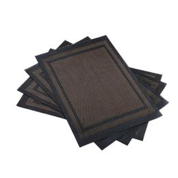 Placemats PVC Dining Table Mat Heat Insulation Stain Resistant Placemat Anti Slip Washable Woven Vinyl Pad Restaurant Plate Bowl Mats
