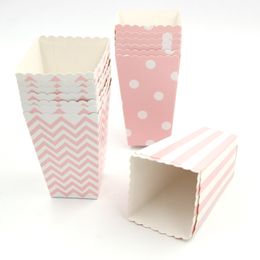 Popcorn TREAT BOXEN Polka Dots Spots-Geburtstag Party gefallen Beute Papiertüte^