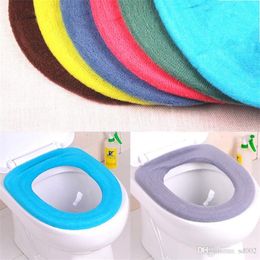 Colourful Toilet Seat Cover Comfortable Warm O Shaped Toilets Mat Resuable Washable Bathroom Accessories Hot Sale 1 1dz BB