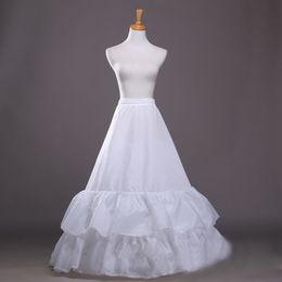 2 Strati Petticoat Accessori da sposa lunghi A-Line Ruffles Bottom Abito formale Sottoderskirt Due cerchi Lolita Crinoline
