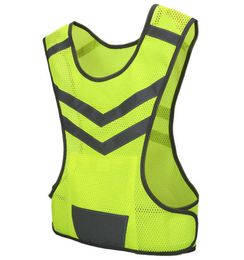 new breathable polyester mesh night running vest outdoor sports can add LED lights safety reflective vest,Other Sporting Goods