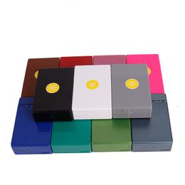 Newest Pure Colourful Cigarette Cases Plastic Storage Box High Quality Exclusive Design Automatic Opening Flip Cover Moistureproof