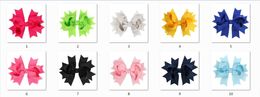 Double Ribbon Bow Baby Girls Hair Accessories For Kids Bow Girl Hair Clips Hairpin 20 Colours HC063