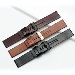 Fashion Genuine Leather Strap Men's Watch band 22mm 24mm 26mm 28mm 30mm Brown Bracelet Strap Bracelet