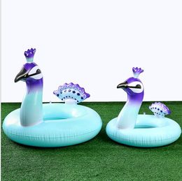 90cm kids swimming pool seat ring floating peacock mattress summer water sport beach toy floating swimming raft pool chair