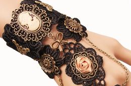 hot new European and American vintage lace bracelet women's steam engine gear hand ornaments band ring stylish classic elegant