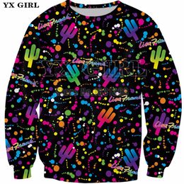 YX GIRL 2018 New Fresh Lisa Women Men 3d print hoodies Brand Clothing size S-5XL Drop shipping