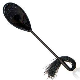 29cm PU leather clap spanking paddle with tassel whip flirt slap flap pat beat butt ass adult SM slave game sex toy for couple S1017